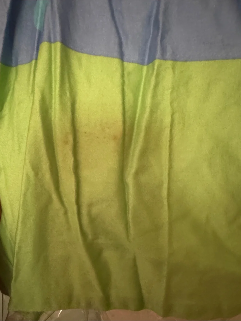 2 Monkey Hanging  shower curtain  Green and Blue